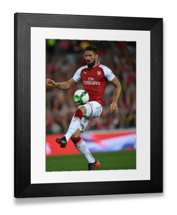 Framed Print : Olivier Giroud: In Action for Arsenal against Western Sydney Wanderers, Sydney 2017 Framed Print : Olivier Giroud: In Action for Arsenal against Western Sydney Wanderers, Sydney 2017