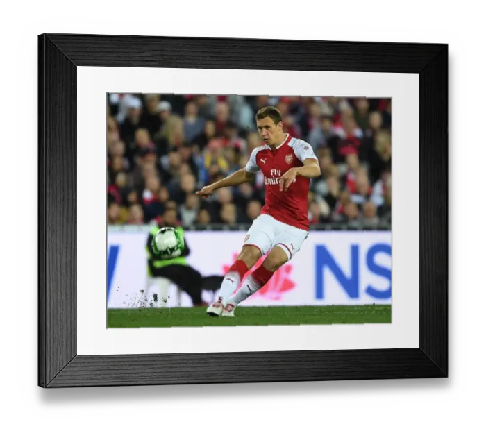 Framed Print : Krystian Bielik in Action: Arsenal vs. Western Sydney Wanderers (2017-18) Framed Print : Krystian Bielik in Action: Arsenal vs. Western Sydney Wanderers (2017-18)