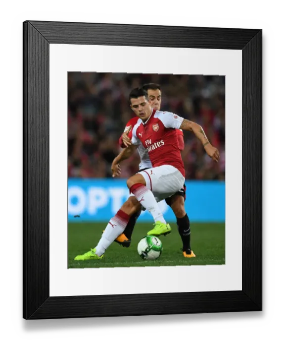 Framed Print : Xhaka vs Lustica: Clash of the Midfield Titans (Arsenal vs Western Sydney Wanderers, 2017) Framed Print : Xhaka vs Lustica: Clash of the Midfield Titans (Arsenal vs Western Sydney Wanderers, 2017)