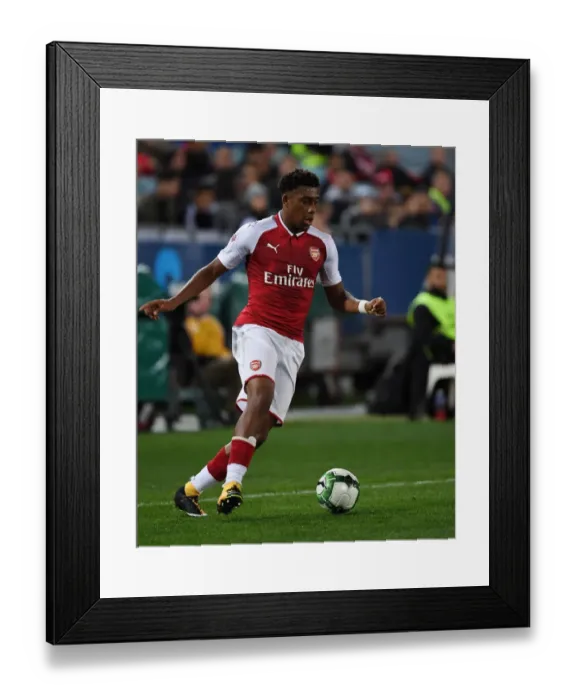 Framed Print : Alex Iwobi in Action: Arsenal vs. Western Sydney Wanderers, Sydney 2017