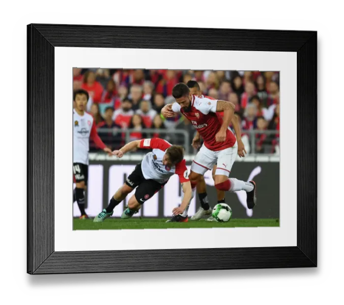 Framed Print : Clash in Sydney: Olivier Giroud vs. Jacob Melling