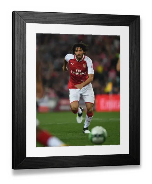 Framed Print : Mohamed Elneny: Arsenal's Midfield Star Shines in Sydney (2017-18) Framed Print : Mohamed Elneny: Arsenal's Midfield Star Shines in Sydney (2017-18)