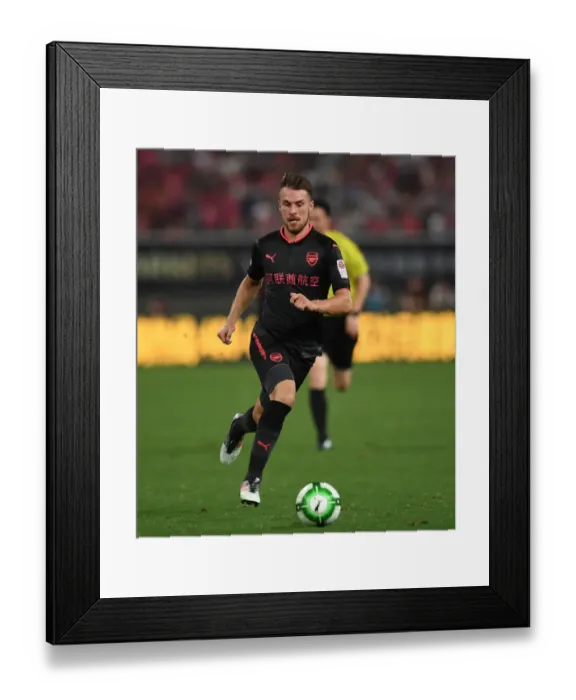 Framed Print : Aaron Ramsey in Action: Bayern Munich vs. Arsenal, Shanghai 2017 Framed Print : Aaron Ramsey in Action: Bayern Munich vs. Arsenal, Shanghai 2017