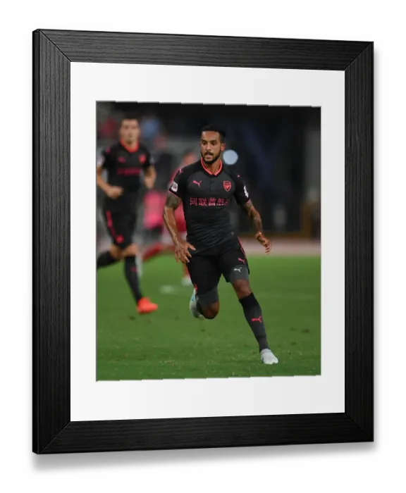 Framed Print : Theo Walcott in Action: Bayern Munich vs. Arsenal, Shanghai 2017