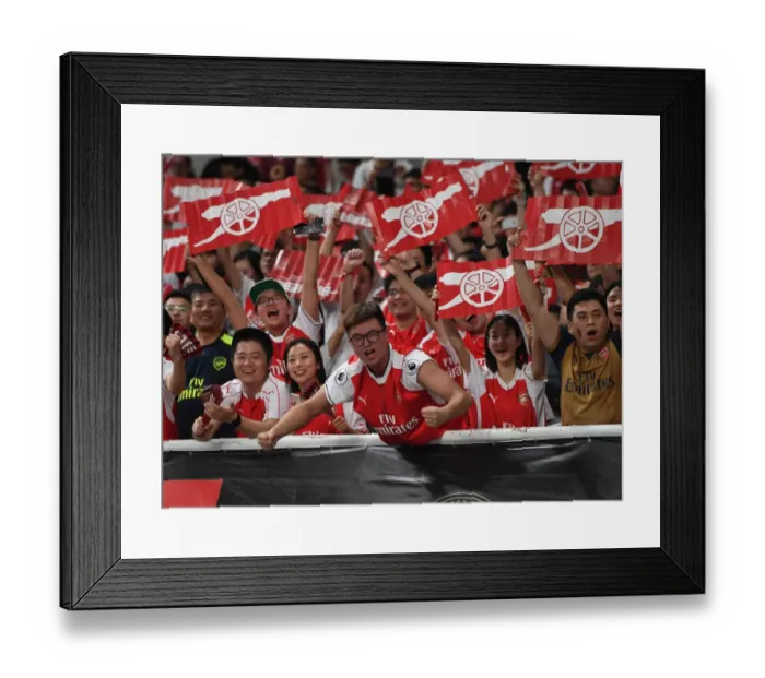 Framed Print : Arsenal Fans in Shanghai: Pre-Season Clash with Bayern Munich, 2017