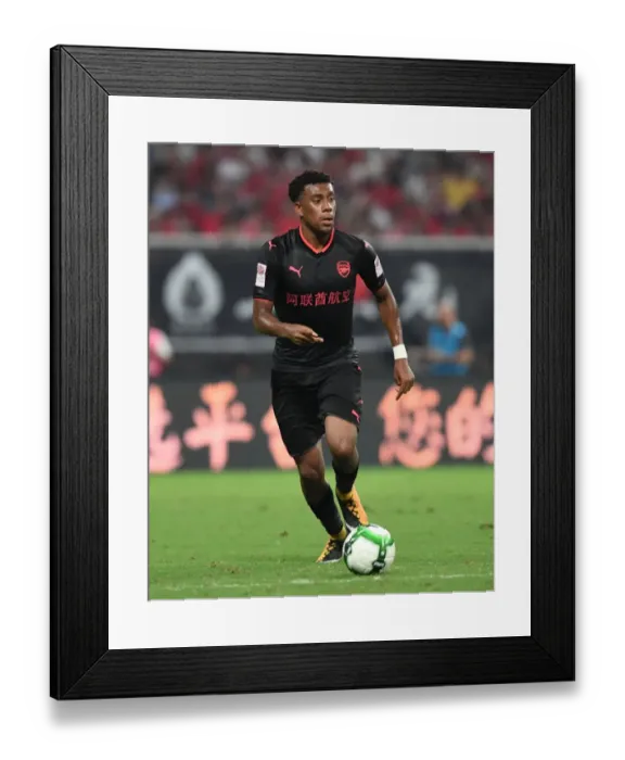 Framed Print : Alex Iwobi in Action: Arsenal vs. Bayern Munich, 2017 Pre-Season Friendly in Shanghai
