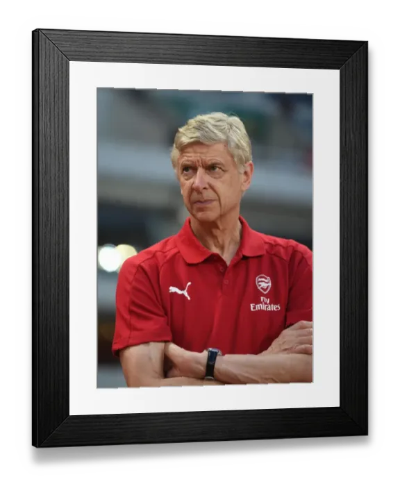 Framed Print : Arsene Wenger at Bayern Munich Friendly: Arsenal in Shanghai, 2017