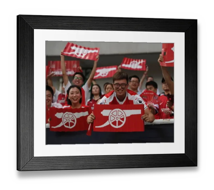 Framed Print : Arsenal Fans Gather in Shanghai for Pre-Season Clash Against Bayern Munich Framed Print : Arsenal Fans Gather in Shanghai for Pre-Season Clash Against Bayern Munich