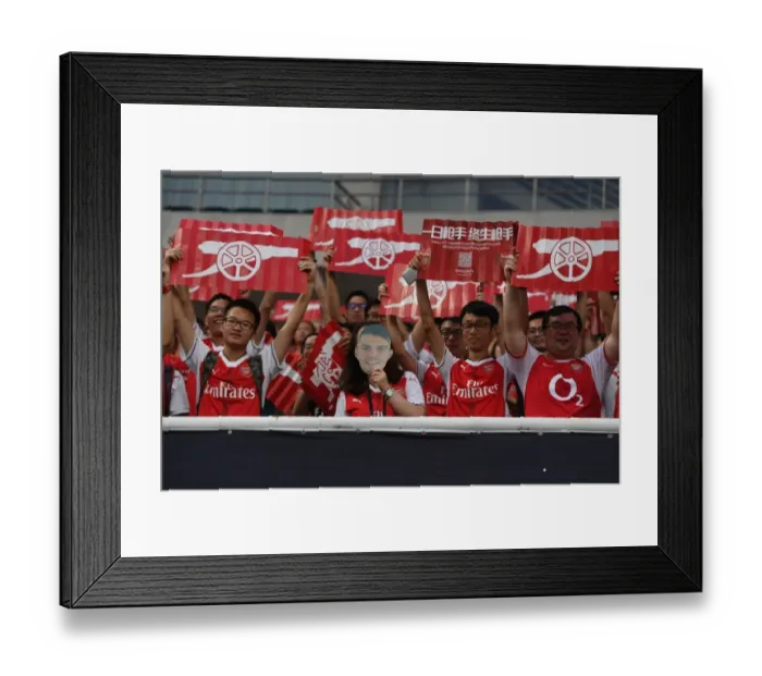 Framed Print : Arsenal Fans Gather in Shanghai for Pre-Season Match Against Bayern Munich (2017) Framed Print : Arsenal Fans Gather in Shanghai for Pre-Season Match Against Bayern Munich (2017)