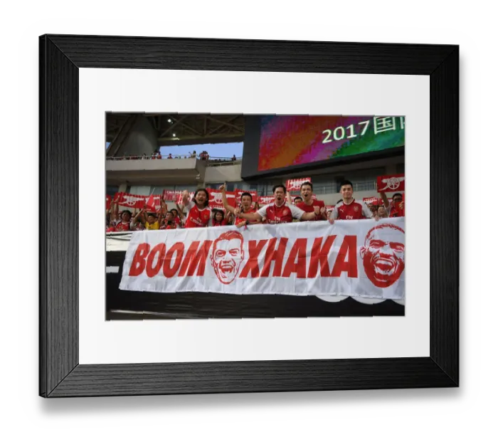 Framed Print : Arsenal Fans Gather Before Bayern Munich Pre-Season Friendly in Shanghai