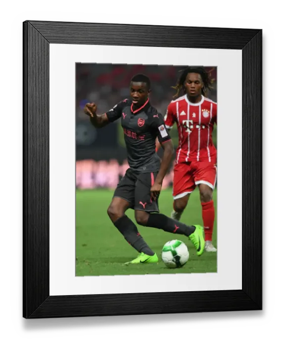Framed Print : Arsenal's Eddie Nketiah Faces Bayern Munich in Shanghai Pre-Season Friendly, 2017 Framed Print : Arsenal's Eddie Nketiah Faces Bayern Munich in Shanghai Pre-Season Friendly, 2017