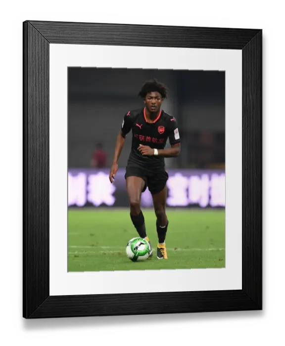 Framed Print : Ainsley Maitland-Niles in Action: Bayern Munich vs. Arsenal (2017-18 Pre-Season Friendly)