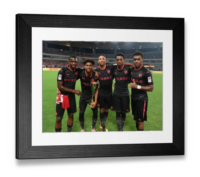 Framed Print : Arsenal Young Stars: Bayern Munich Friendly, Shanghai 2017 - Nketiah, Nelson, Bramall, Willock, Iwobi Framed Print : Arsenal Young Stars: Bayern Munich Friendly, Shanghai 2017 - Nketiah, Nelson, Bramall, Willock, Iwobi
