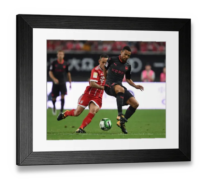 Framed Print : Coquelin vs Rafinha: A Football Battle in Shanghai - Arsenal vs Bayern Munich Pre-Season Clash (2017) Framed Print : Coquelin vs Rafinha: A Football Battle in Shanghai - Arsenal vs Bayern Munich Pre-Season Clash (2017)