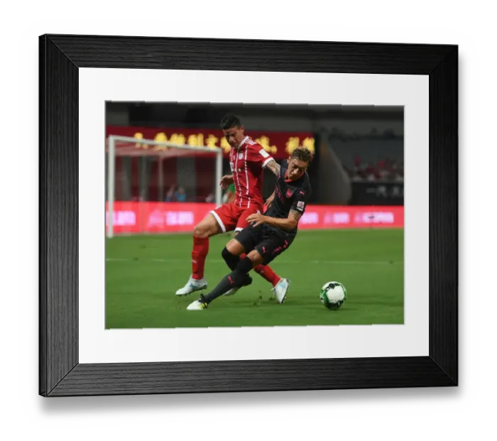 Framed Print : Mesut Ozil vs James Rodriguez: Battle in Shanghai - Bayern Munich vs Arsenal Pre-Season Clash Framed Print : Mesut Ozil vs James Rodriguez: Battle in Shanghai - Bayern Munich vs Arsenal Pre-Season Clash