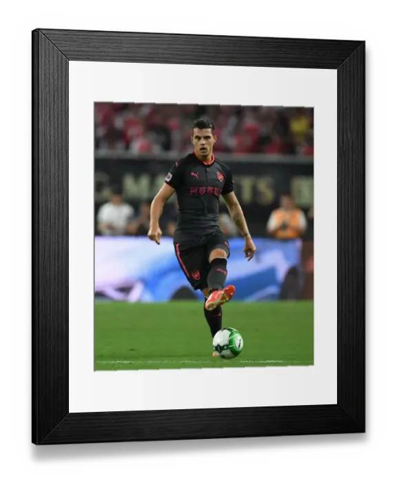 Framed Print : Granit Xhaka: Arsenal Star Shines in Bayern Munich Friendly, Shanghai 2017 Framed Print : Granit Xhaka: Arsenal Star Shines in Bayern Munich Friendly, Shanghai 2017