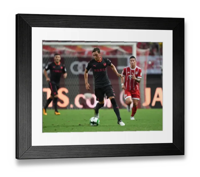 Framed Print : Mesut Ozil in Action: Arsenal vs. Bayern Munich, Shanghai Pre-Season Friendly, 2017