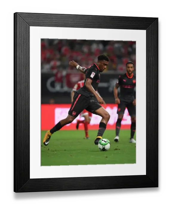 Framed Print : Alex Iwobi in Action: Arsenal vs. Bayern Munich, 2017 Pre-Season Friendly in Shanghai