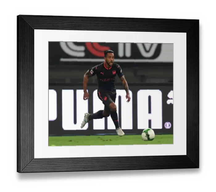 Framed Print : Theo Walcott in Action: Arsenal vs. Bayern Munich, 2017 Pre-Season Friendly in Shanghai