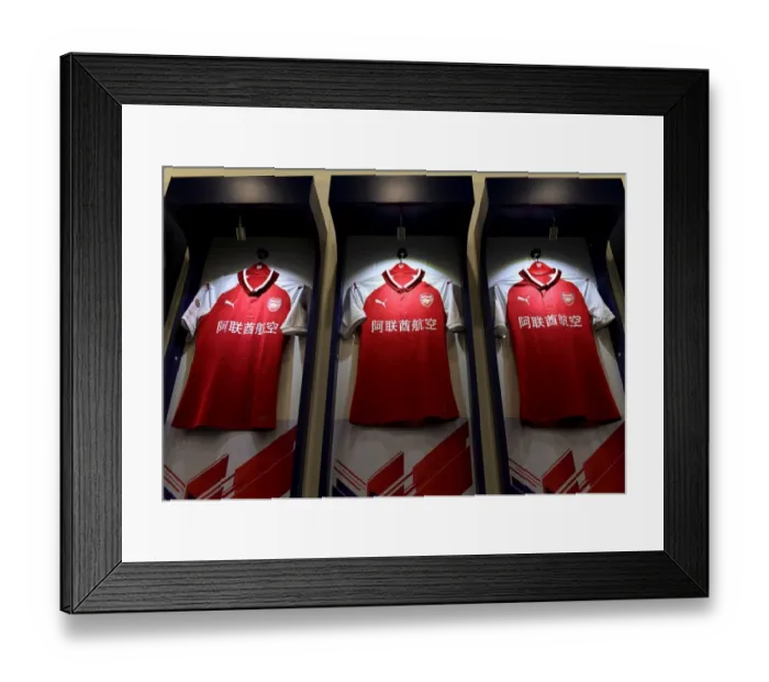 Framed Print : Aligned Arsenal Shirts: Arsenal vs Chelsea Pre-Season Friendly (Beijing, 2017) Framed Print : Aligned Arsenal Shirts: Arsenal vs Chelsea Pre-Season Friendly (Beijing, 2017)