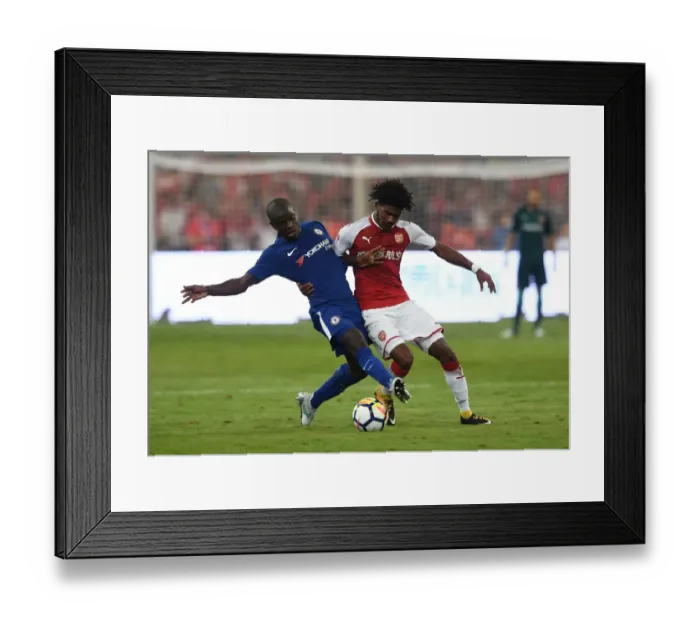 Framed Print : Arsenal's Maitland-Niles vs. Chelsea's Kante: A Pre-Season Showdown in Beijing Framed Print : Arsenal's Maitland-Niles vs. Chelsea's Kante: A Pre-Season Showdown in Beijing