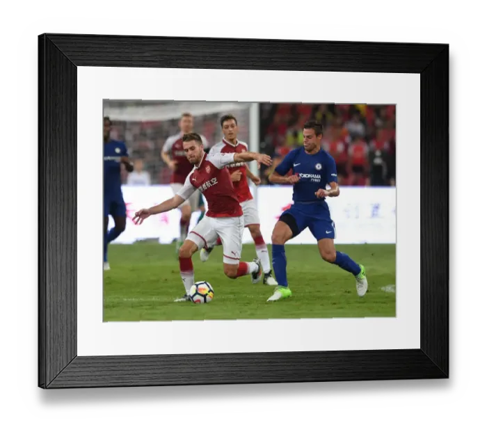 Framed Print : Clash in China: Ramsey vs Azpilicueta - Arsenal vs Chelsea Pre-Season Battle