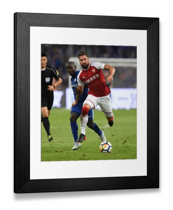 Framed Print : Clash of Titans: Giroud vs. Kante - Arsenal vs. Chelsea Pre-Season Battle in Beijing Framed Print : Clash of Titans: Giroud vs. Kante - Arsenal vs. Chelsea Pre-Season Battle in Beijing