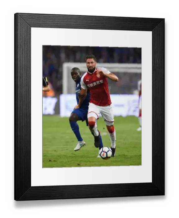 Framed Print : Arsenal vs. Chelsea: A Battle Between Giroud and Kante in Beijing Pre-Season Friendly Framed Print : Arsenal vs. Chelsea: A Battle Between Giroud and Kante in Beijing Pre-Season Friendly