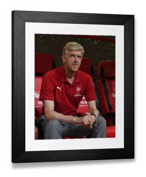 Framed Print : Arsene Wenger Faces Off Against Chelsea: Arsenal's Pre-Season Clash in Beijing, 2017