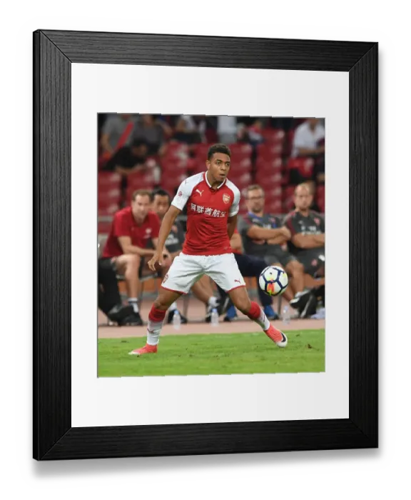 Framed Print : Arsenal's Donyell Malen Faces Off Against Chelsea in Beijing Pre-Season Friendly Framed Print : Arsenal's Donyell Malen Faces Off Against Chelsea in Beijing Pre-Season Friendly