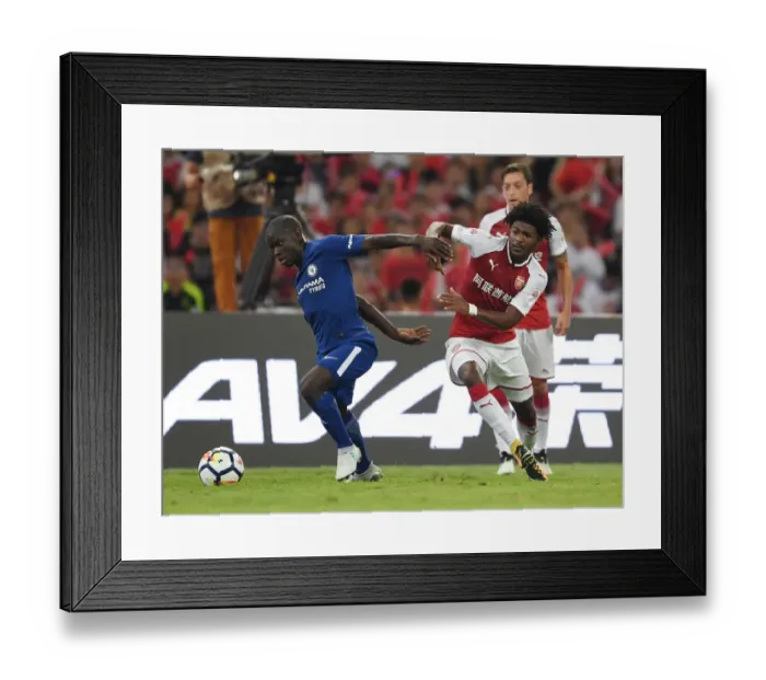 Framed Print : Clash in China: Ainsley Maitland-Niles vs. N'Golo Kante - Arsenal vs. Chelsea Pre-Season 2017-18 Framed Print : Clash in China: Ainsley Maitland-Niles vs. N'Golo Kante - Arsenal vs. Chelsea Pre-Season 2017-18