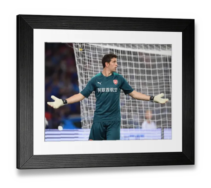 Framed Print : Arsenal's Emiliano Martinez Goes Head-to-Head with Chelsea in Beijing Pre-Season Clash Framed Print : Arsenal's Emiliano Martinez Goes Head-to-Head with Chelsea in Beijing Pre-Season Clash