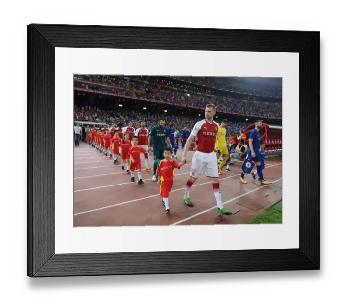 Framed Print : Arsenal vs Chelsea: Per Mertesacker Leads Arsenal in Pre-Season Friendly, Beijing 2017 Framed Print : Arsenal vs Chelsea: Per Mertesacker Leads Arsenal in Pre-Season Friendly, Beijing 2017