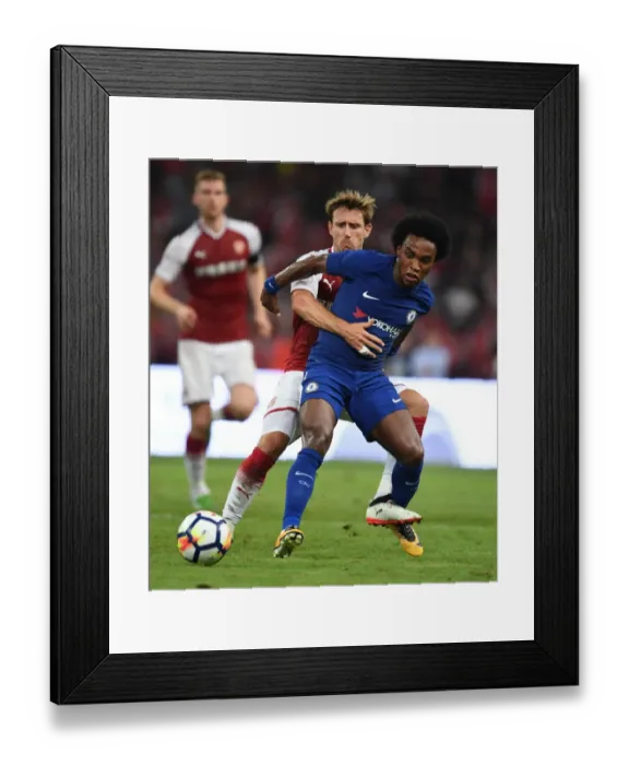Framed Print : Arsenal vs. Chelsea: Monreal vs. Willian - Pre-Season Clash in Beijing, 2017 Framed Print : Arsenal vs. Chelsea: Monreal vs. Willian - Pre-Season Clash in Beijing, 2017