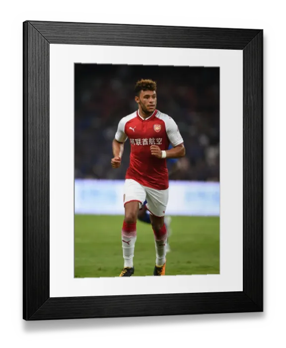 Framed Print : Arsenal's Alex Oxlade-Chamberlain Goes Head-to-Head with Chelsea in Beijing Pre-Season Clash