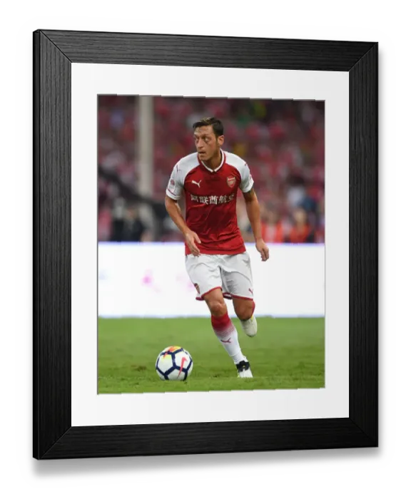 Framed Print : Mesut Ozil in Action: Arsenal vs. Chelsea Pre-Season Clash, Beijing 2017