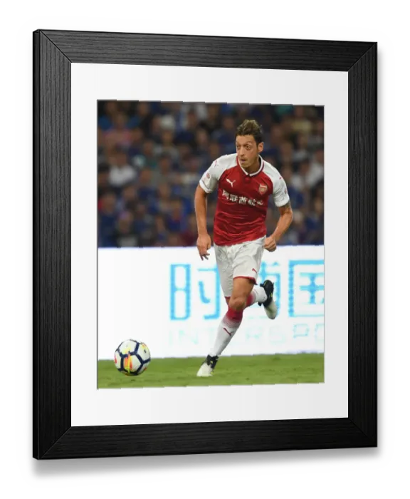 Framed Print : Mesut Ozil in Action: Arsenal vs. Chelsea, Beijing 2017 - Pre-Season Clash