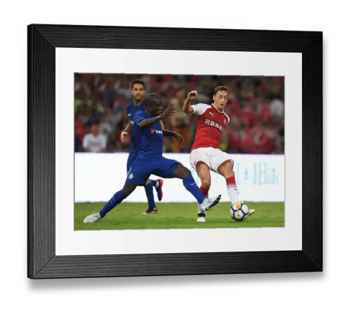 Framed Print : Clash of Talents: Ozil vs. Kante - Arsenal vs. Chelsea Pre-Season 2017-18