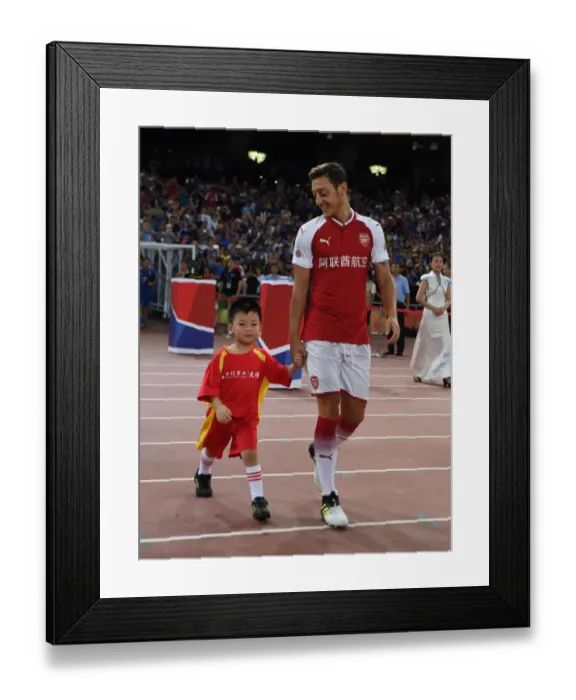 Framed Print : Arsenal vs. Chelsea: Mesut Ozil Leads Arsenal in Pre-Season Friendly, Beijing 2017