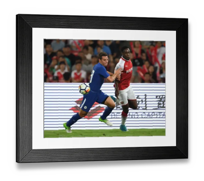Framed Print : Clash in China: Arsenal vs. Chelsea - Azpilicueta vs. Welbeck Framed Print : Clash in China: Arsenal vs. Chelsea - Azpilicueta vs. Welbeck