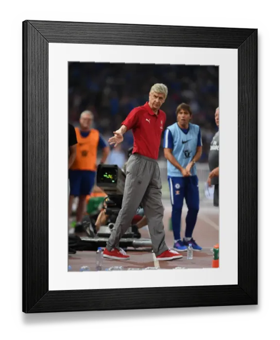 Framed Print : Arsene Wenger and Arsenal Face Chelsea in Beijing: Pre-Season Showdown