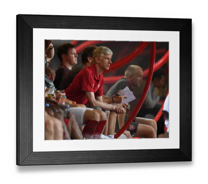 Framed Print : Arsene Wenger Faces Off Against Chelsea: Arsenal's Pre-Season Clash in Beijing, 2017