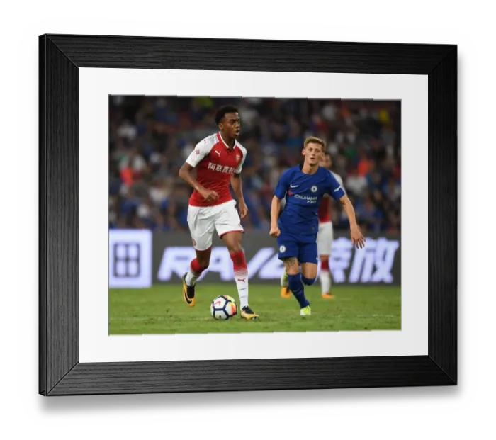 Framed Print : Arsenal vs. Chelsea: Clash in China - Willock vs. Pasalic Framed Print : Arsenal vs. Chelsea: Clash in China - Willock vs. Pasalic