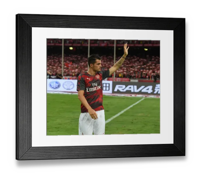 Framed Print : Granit Xhaka Bids Farewell: Arsenal vs. Chelsea, Pre-Season Friendly in Beijing, 2017 Framed Print : Granit Xhaka Bids Farewell: Arsenal vs. Chelsea, Pre-Season Friendly in Beijing, 2017