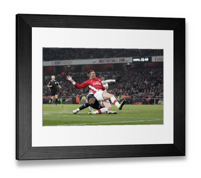 Framed Print : Nicklas Bendtner scores Arsenals goal under pressure Jloyd Samuel Framed Print : Nicklas Bendtner scores Arsenals goal under pressure Jloyd Samuel