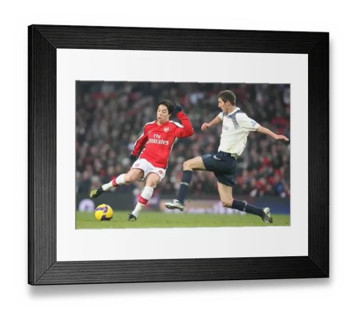 Framed Print : Samir Nasri (Arsenal) Chris Basham (Bolton) Framed Print : Samir Nasri (Arsenal) Chris Basham (Bolton)