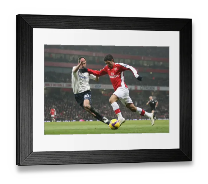 Framed Print : Carlos Vela (Arsenal) Chris Basham (Bolton) Framed Print : Carlos Vela (Arsenal) Chris Basham (Bolton)
