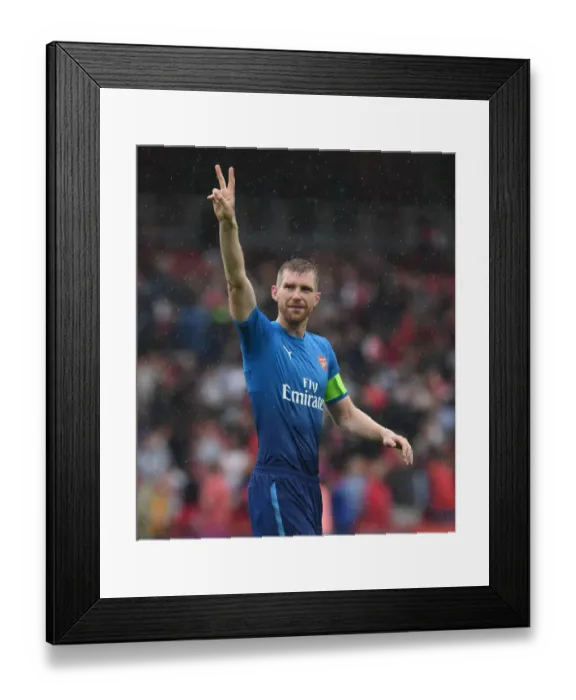 Framed Print : Per Mertesacker - Arsenal Football Club: Arsenal v SL Benfica, Emirates Cup 2017-18