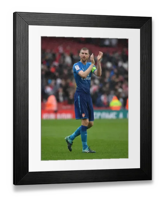 Framed Print : Per Mertesacker: Arsenal's Defender After Arsenal v Benfica Emirates Cup Match, 2017
