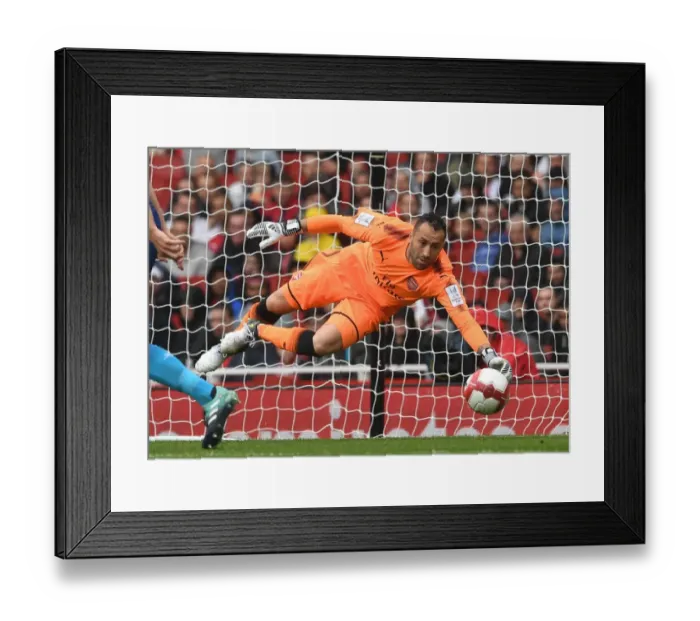 Framed Print : Arsenal's David Ospina in Action Against SL Benfica - Emirates Cup 2017-18
